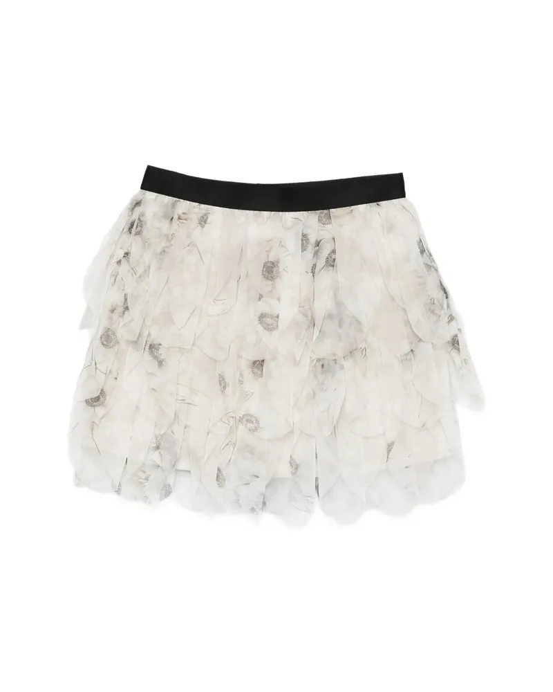 Max Mara Ruffled Mini Skirt Grey