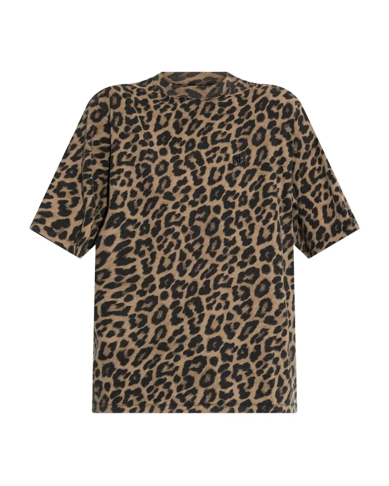 Anine Bing Leopard-print T-shirt Black