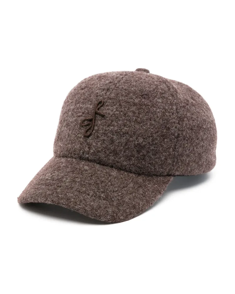 RUSLAN BAGINSKIY Logo-embroidered Felted Cap Brown