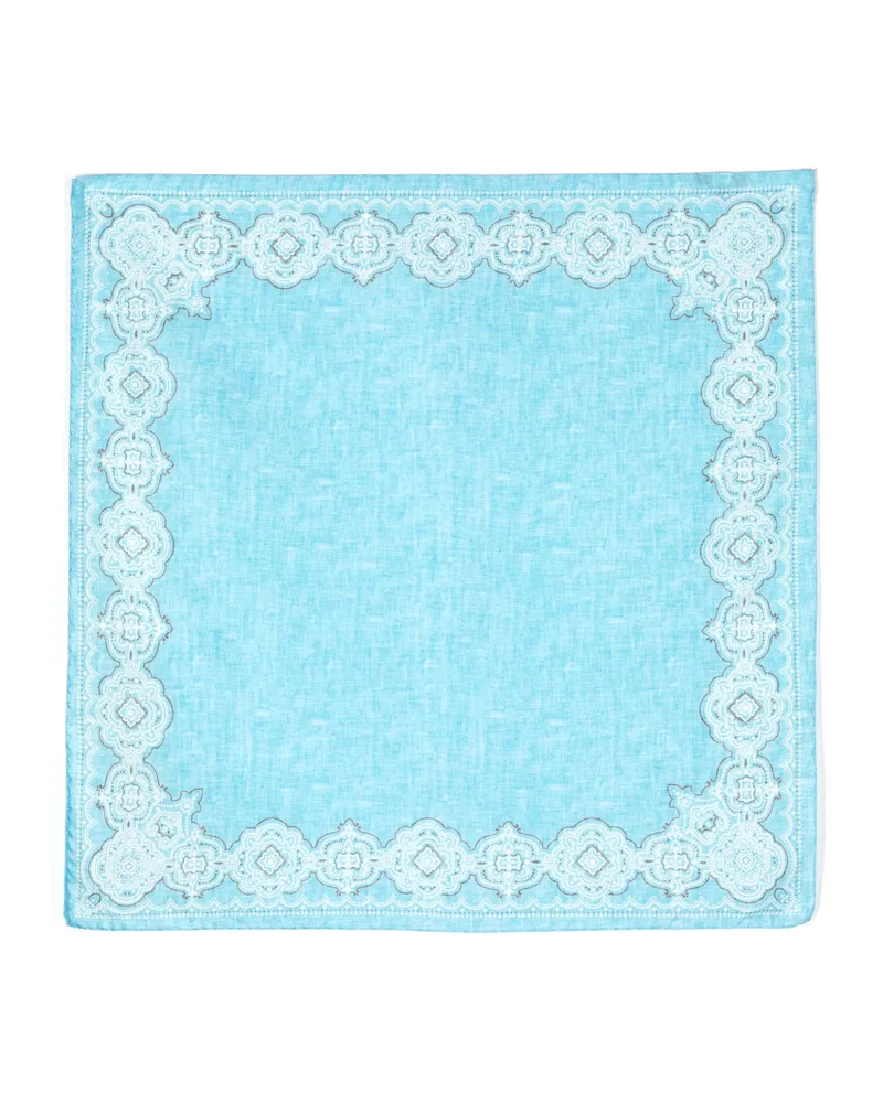 Lady Anne Abstract-print Handkerchief Blue