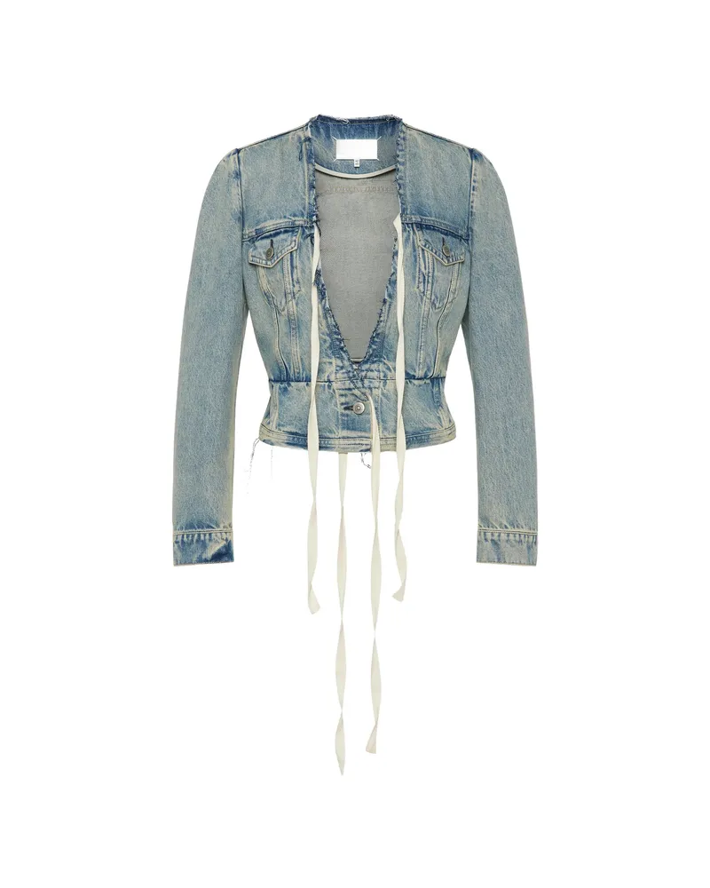 Maison Margiela Raw-edged Jacket Blue