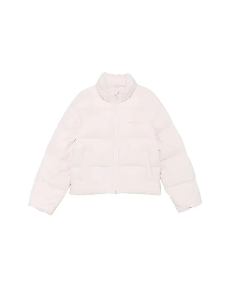 Alexander Wang Cropped Channel Puffer Jacket Pink