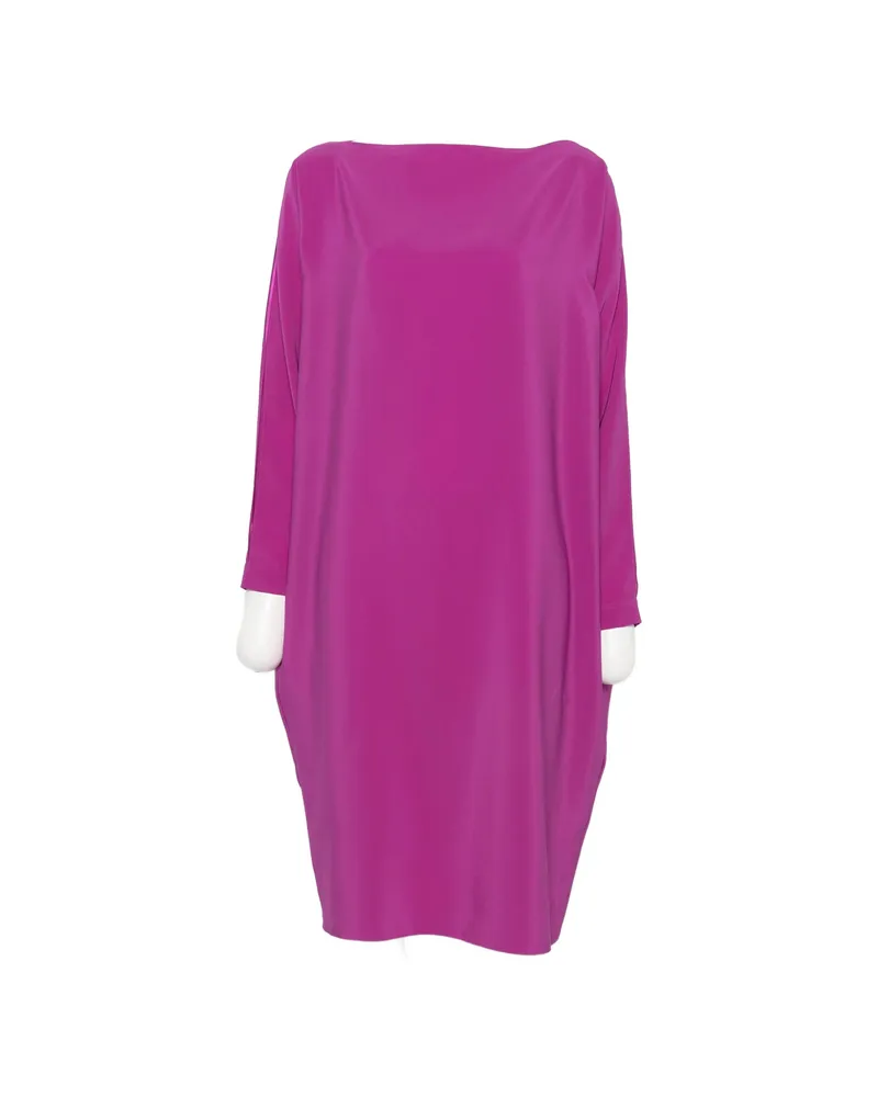 Gianluca Capannolo Margarita Slit-sleeve Boat-neck Midi Dress Pink