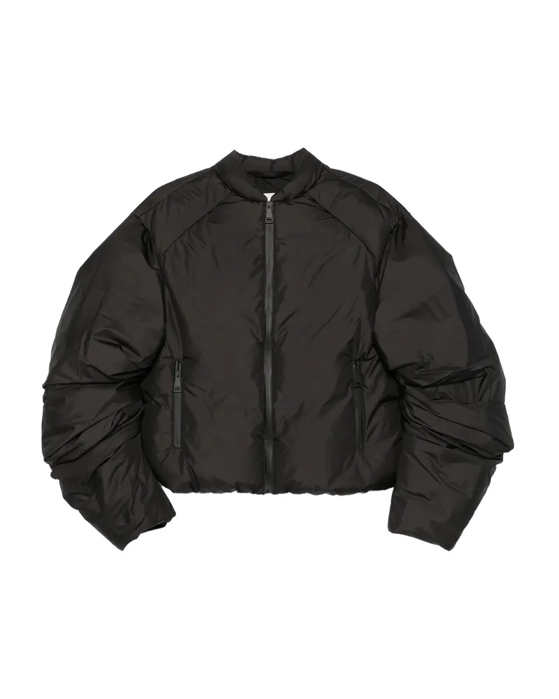 KHRISJOY Quilted Zip-front Jacket Black
