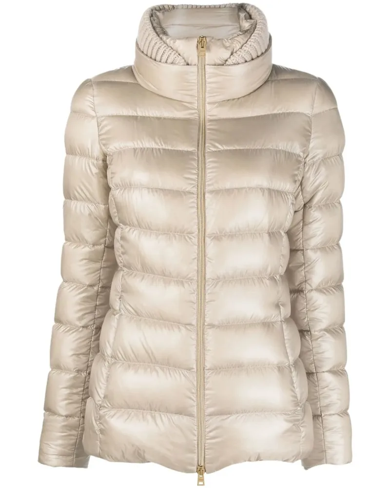 Herno Zip-up Padded Jacket Neutrals