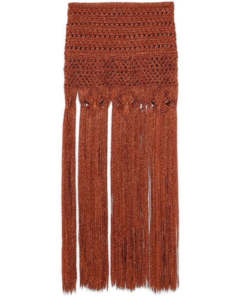 Alanui Ray Of Light Mini Skirt Brown