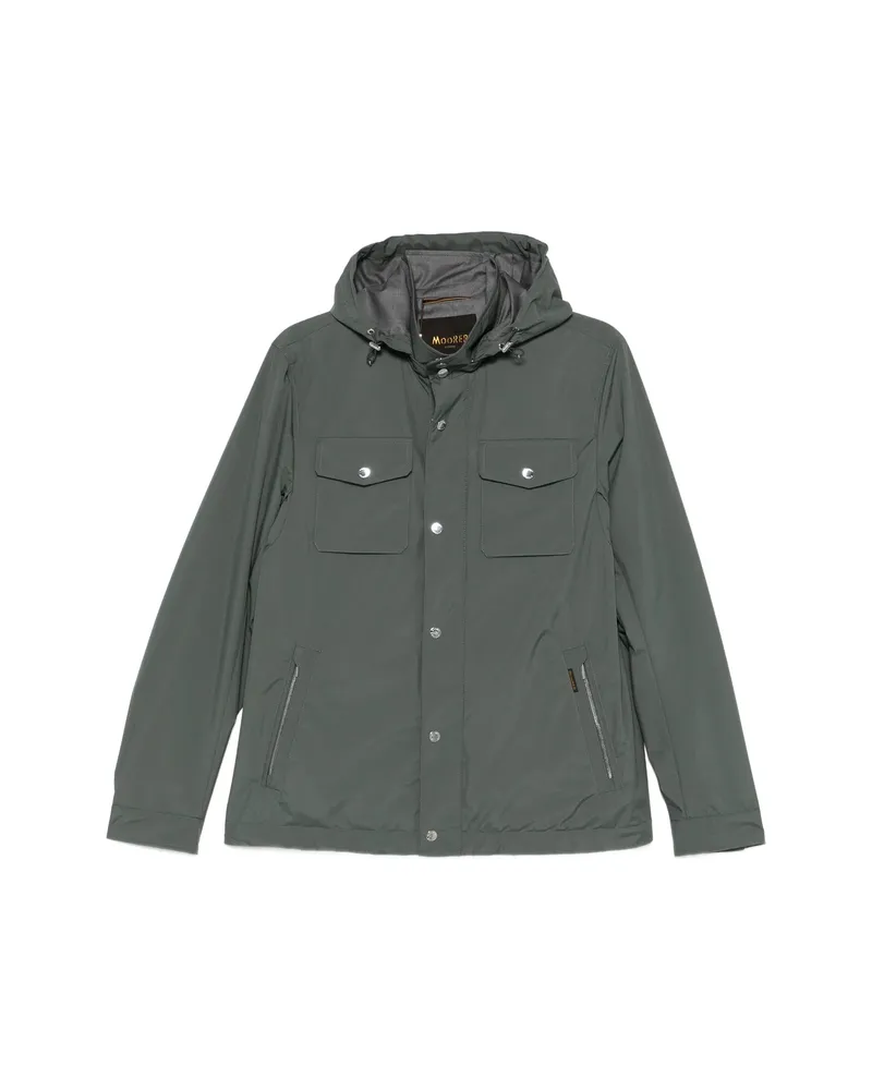 MOORER Hooded Pocket Jacket Green