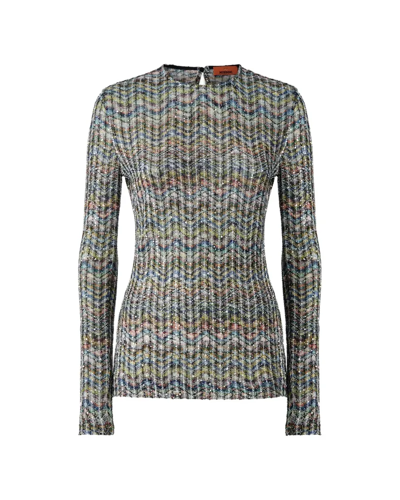 Missoni Zigzag-knit Sweater Blue