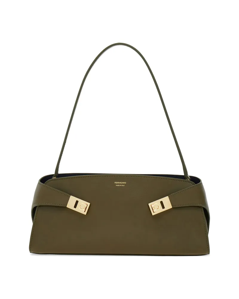 Ferragamo Hug East-West Shoulder Bag Green