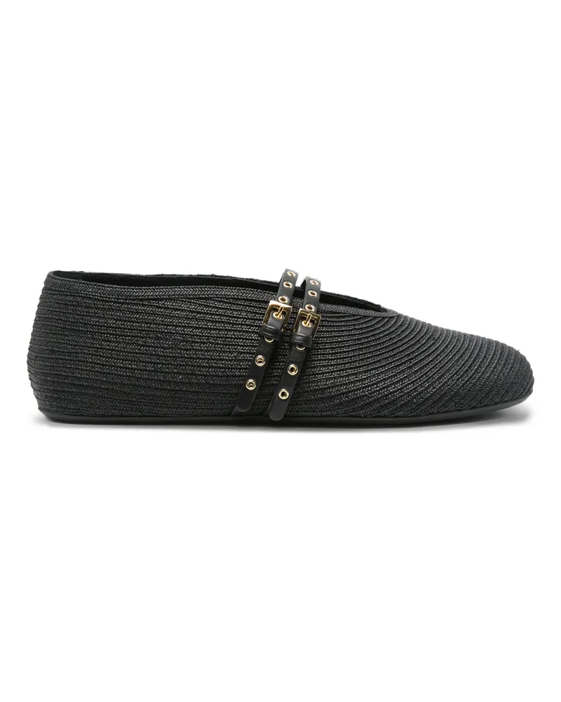 Alaïa Leather Ballet Flats Black