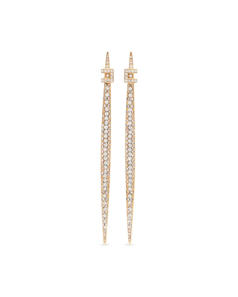 Elisabetta Franchi Crystal-embellished Drop Earrings Gold