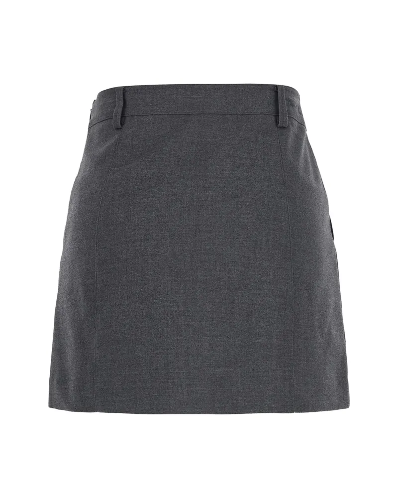 Dunst Belt-loop Panelled Mini Skirt Grey