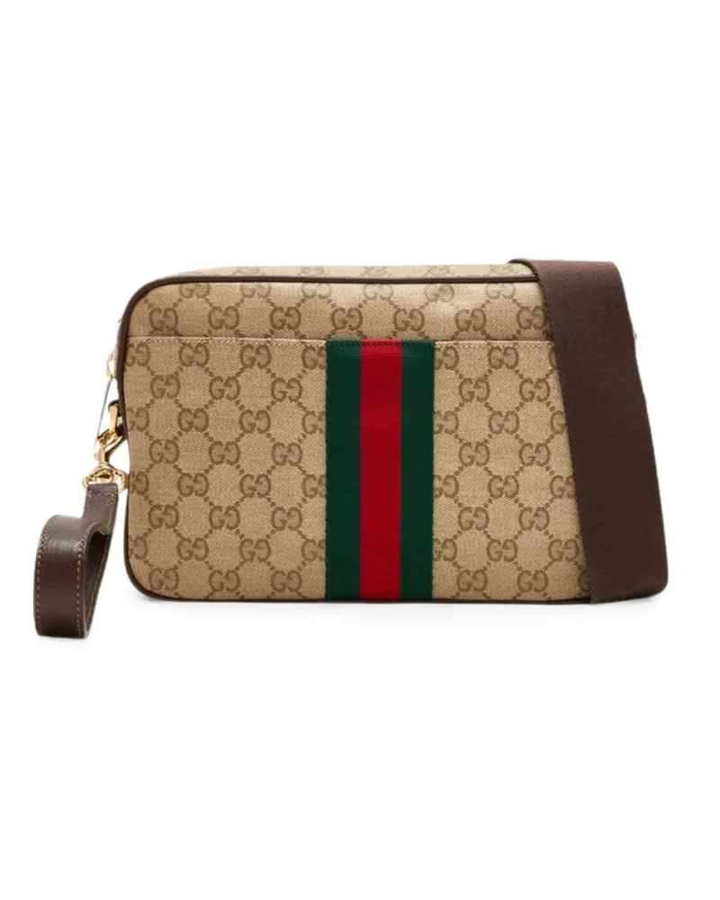 Gucci Small Crossbody Bag With Web Neutrals