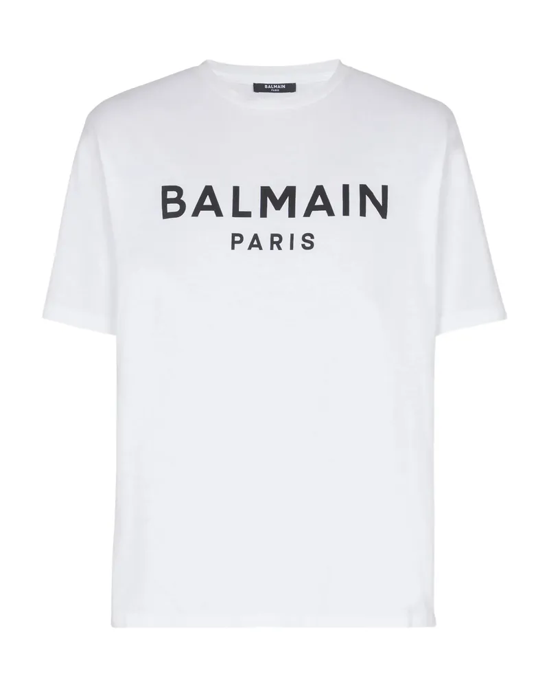 Balmain Logo-print Cotton T-shirt White