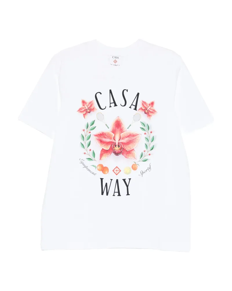 Casablanca Paris Casa Way Orchid-graphic T-shirt White