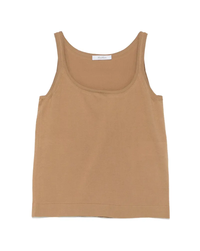 Max Mara Pumano Scoop-neck Tank Top Neutrals