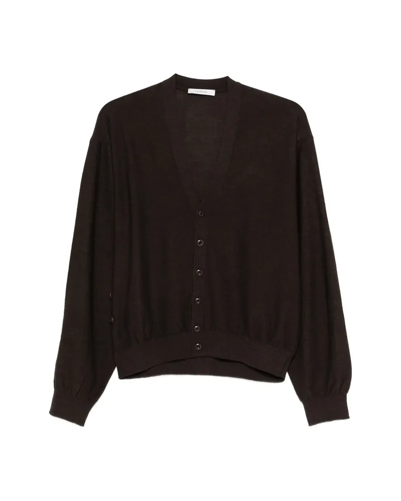 Christophe Lemaire V-neck Button Cardigan Brown