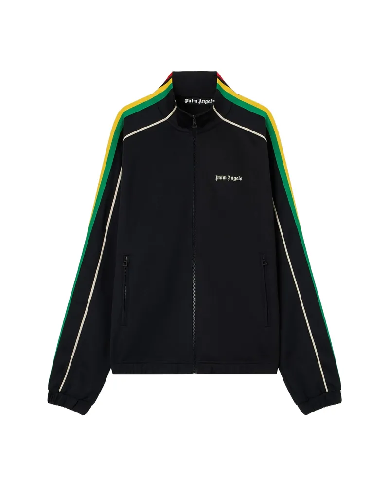 Palm Angels Logo Striped Track Jacket Black