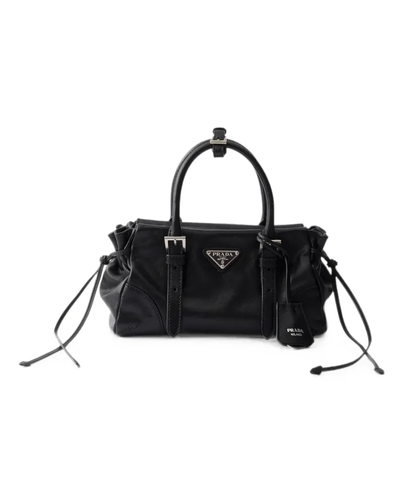 Prada Bonnie Small Leather Bag Black