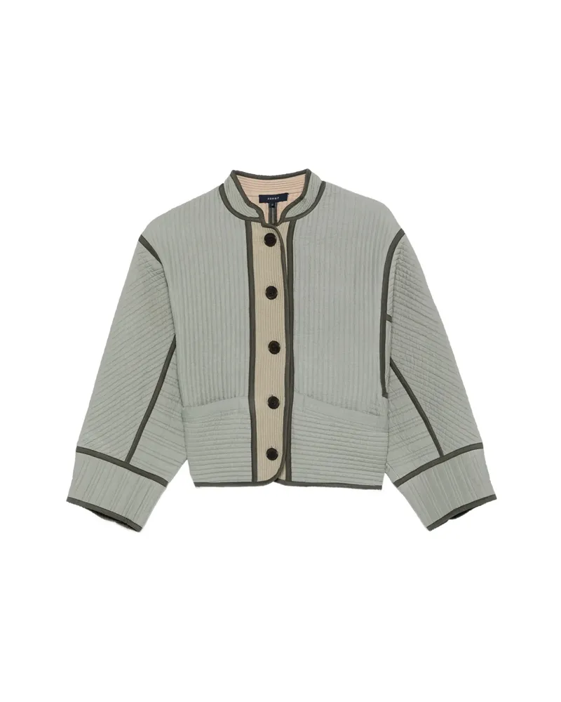 Soeur Patchouli Button Quilted Jacket Green