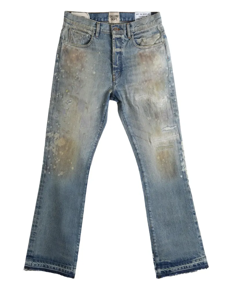 GALLERY DEPT. Distressed Frayed Jeans Blue