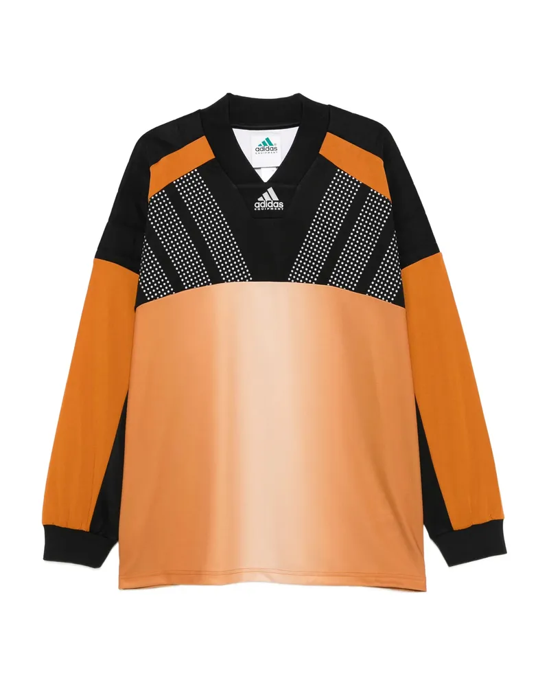 adidas Panelled V-neck Sweatshirt Orange