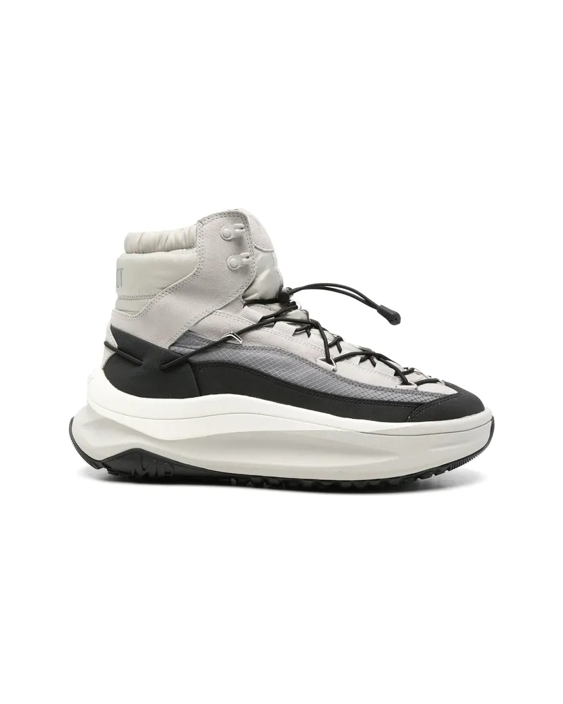 Moon Boot Panelled High-top Sneakers Grey