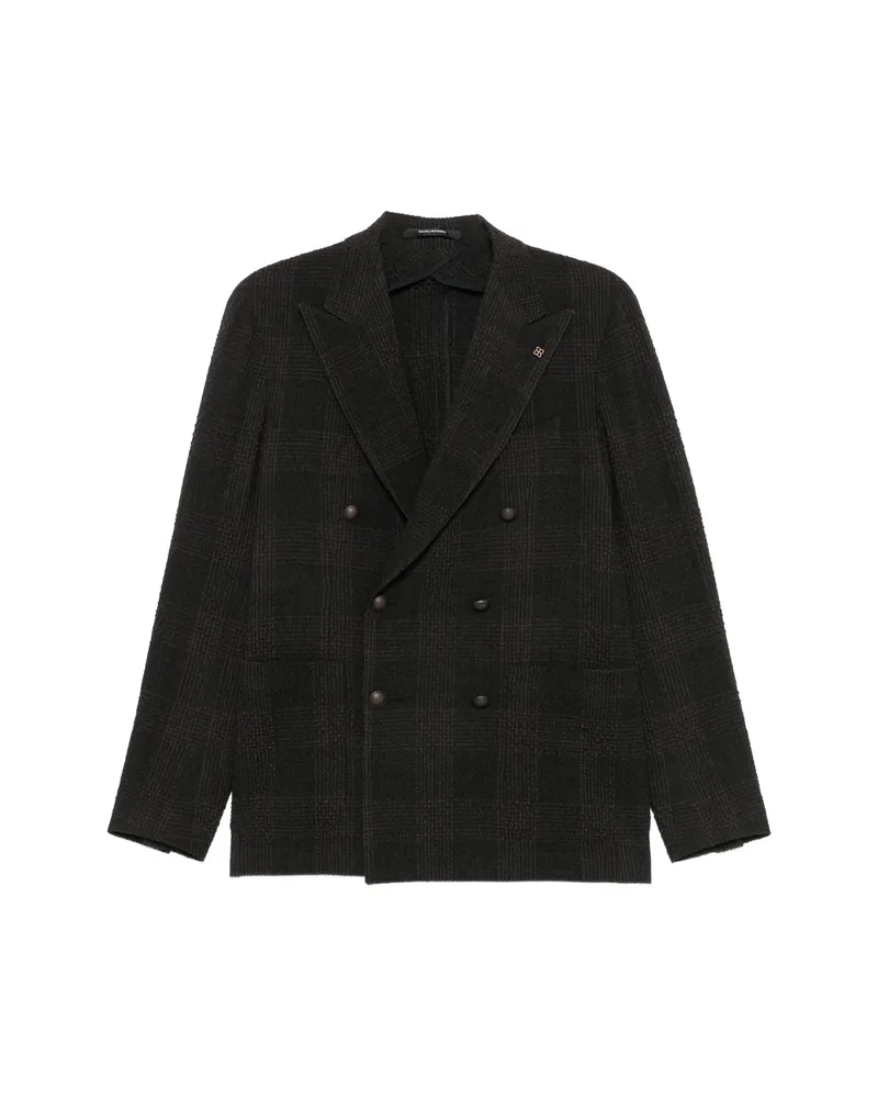 Tagliatore Double-breasted Peak-lapel Blazer Brown