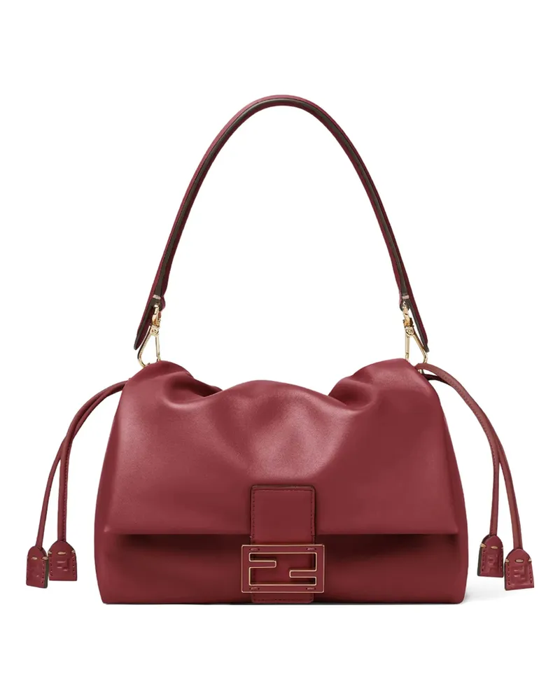 Fendi Medium Mamma Baguette Ff-buckle Tote Bag Red