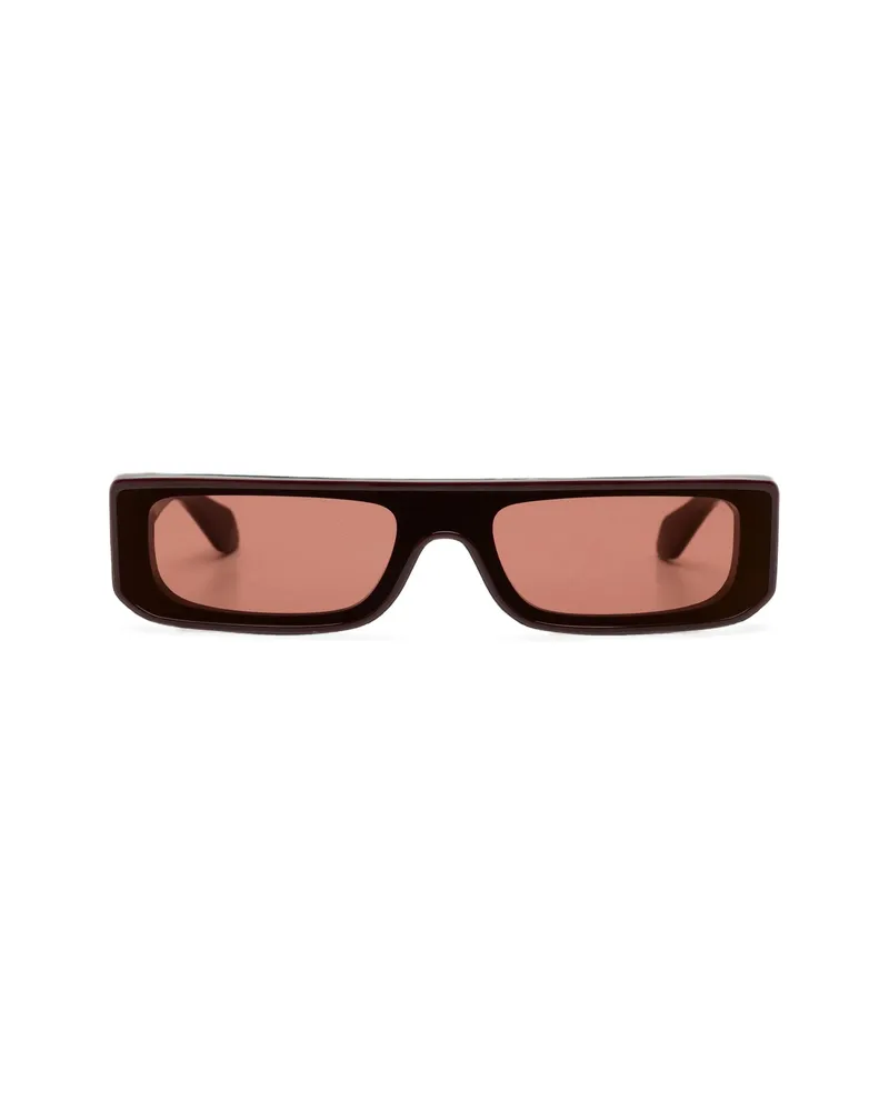 Alaïa Rectangle-frame Sunglasses Red