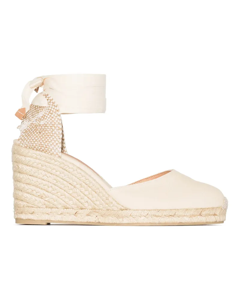 Castañer Carina 80 Canvas Wedge Heels Neutrals