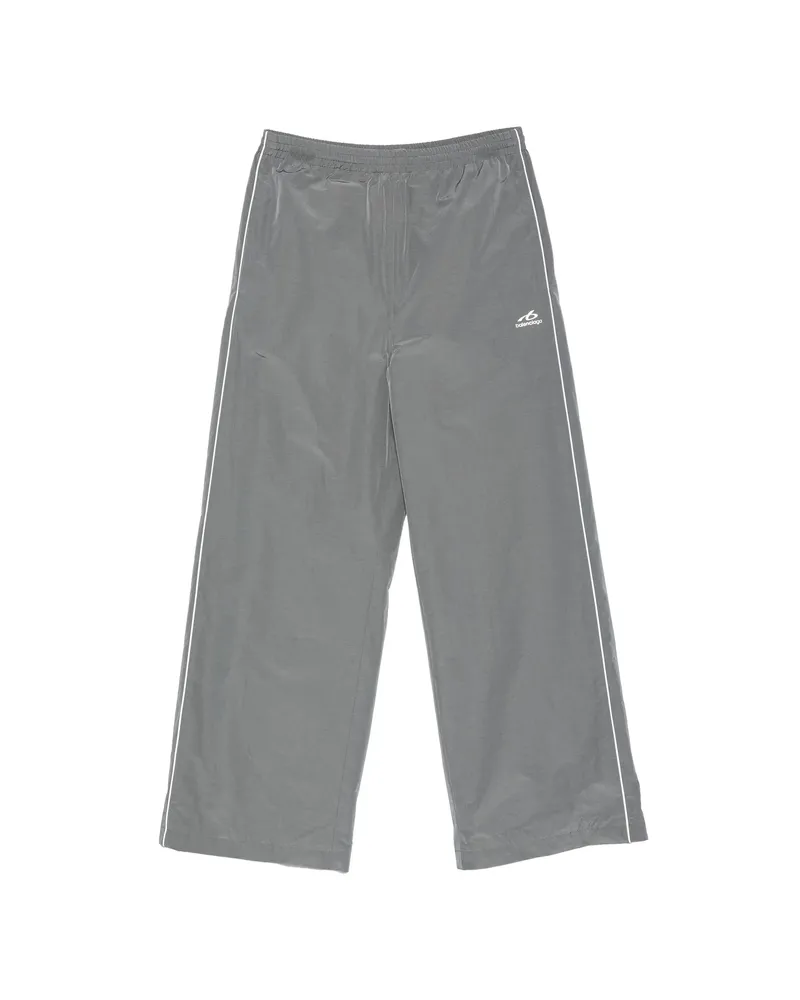 Balenciaga Logo-print Piping-detail Track Pants Grey