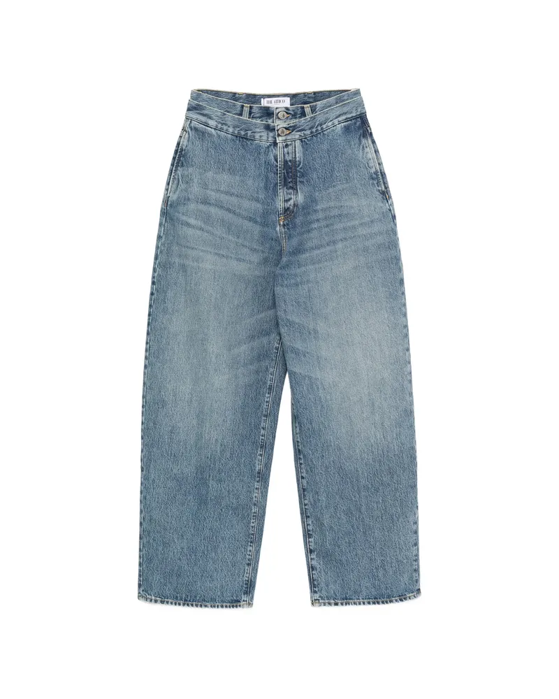 ATTICO Layered-waistband Jeans Blue