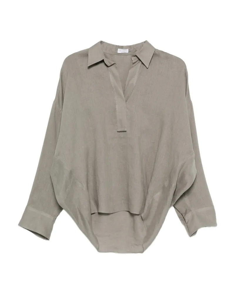 Brunello Cucinelli Linen Blouse Grey