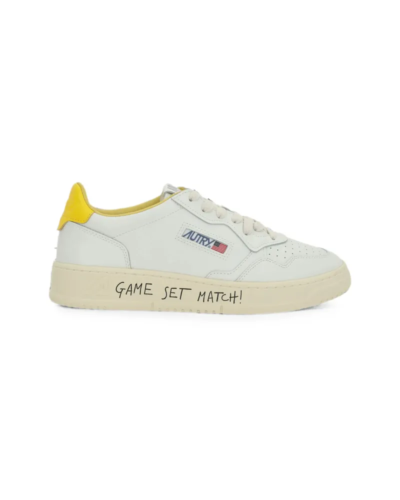 AUTRY Medalist Perforated Leather Sneakers White