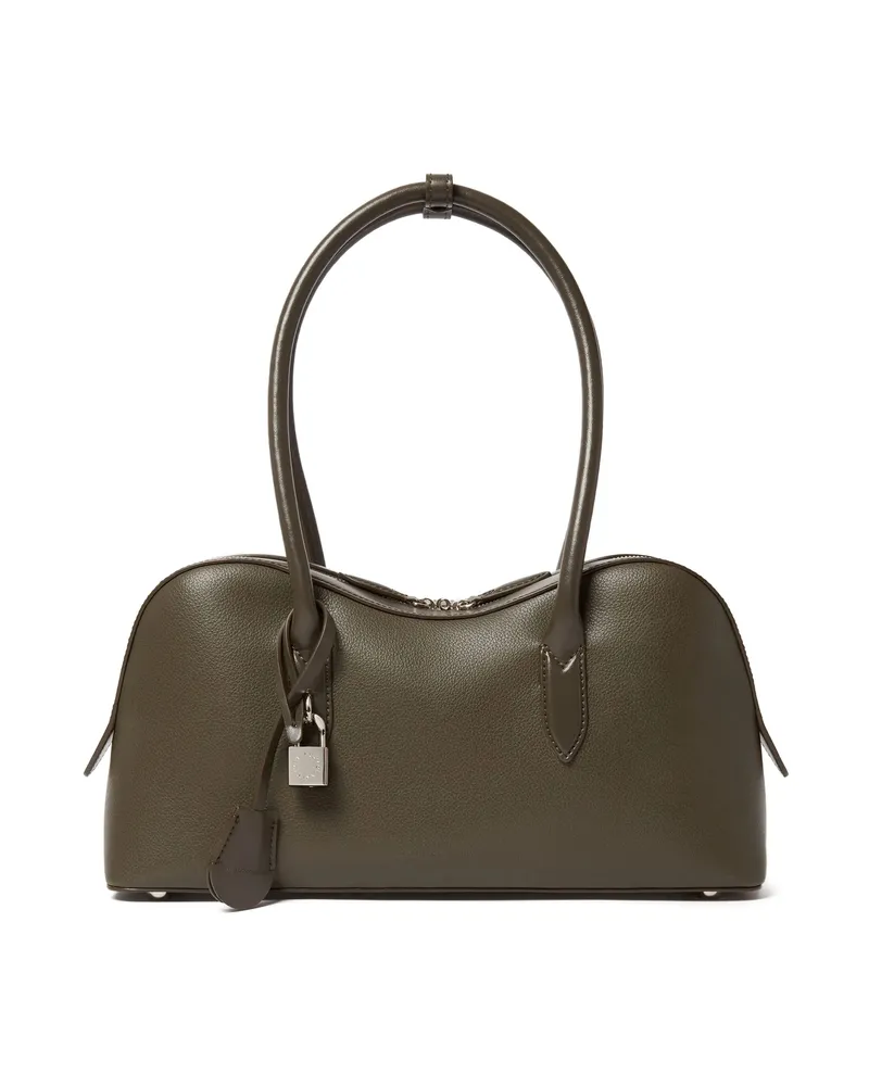 Stella McCartney Ryder Engraved Shoulder Bag Green