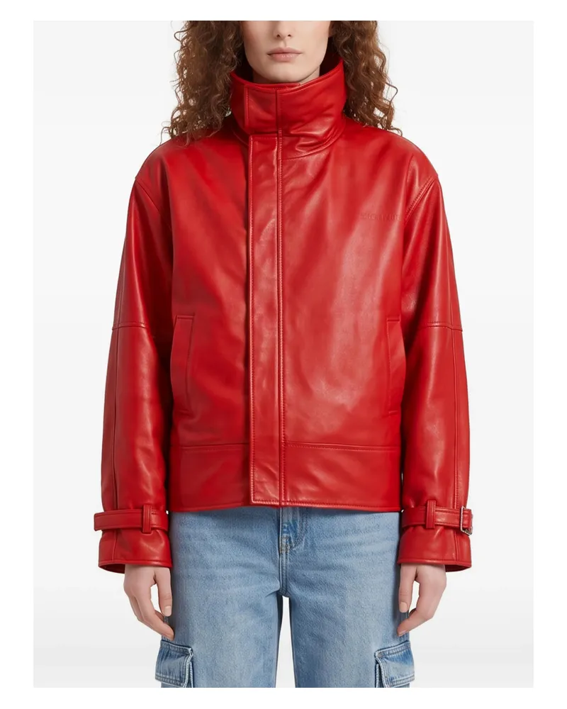 Balenciaga Round Bomber Jacket In Red Red