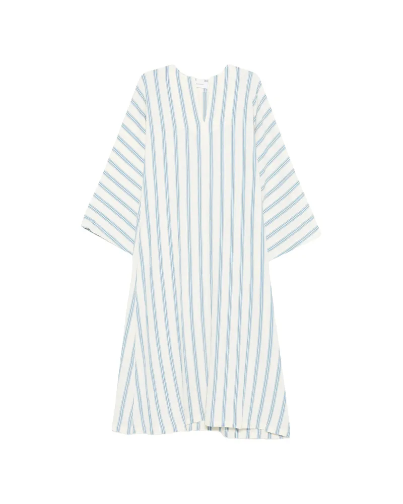 BONDI BORN Finn Striped V-neck Maxi Dress Neutrals