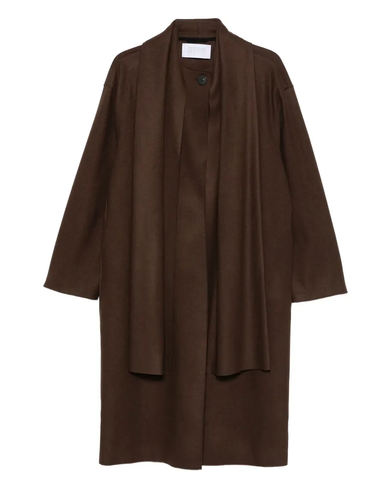 Harris Wharf London Scarf Button-fastening Coat Brown