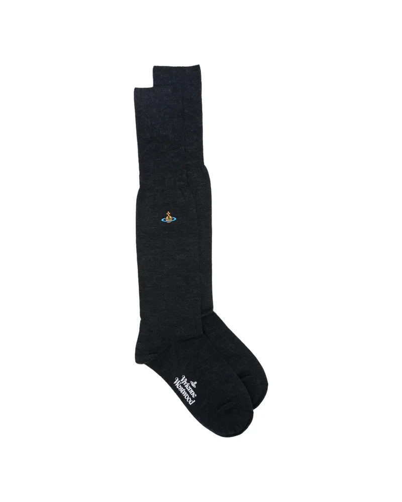 Vivienne Westwood Orb-embroidered Socks Blue
