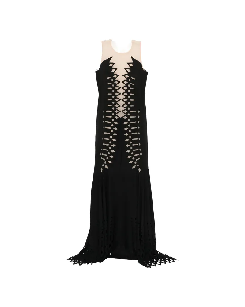 Blumarine Cutout Sleeveless Maxi Dress Black