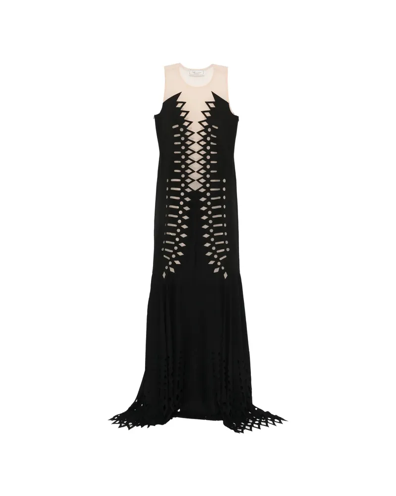 Blumarine Cutout Sleeveless Maxi Dress Black