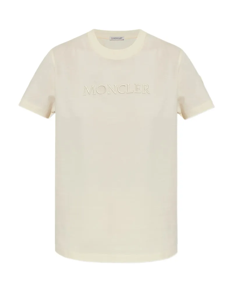 Moncler Logo-embroidered T-shirt White