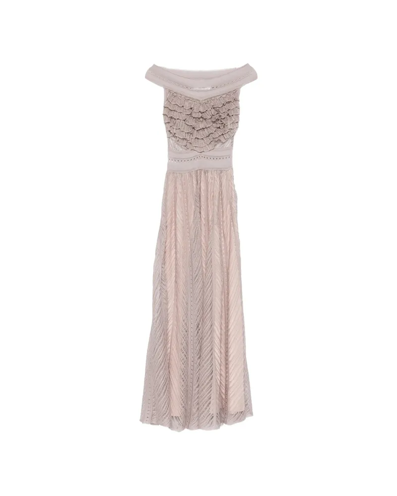 Antonino Valenti Ruffled-panel Maxi Dress Pink