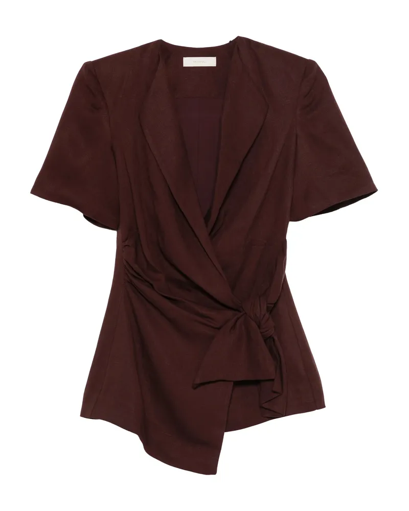 Faithfull The Brand Ida Tie-detail Jacket Red