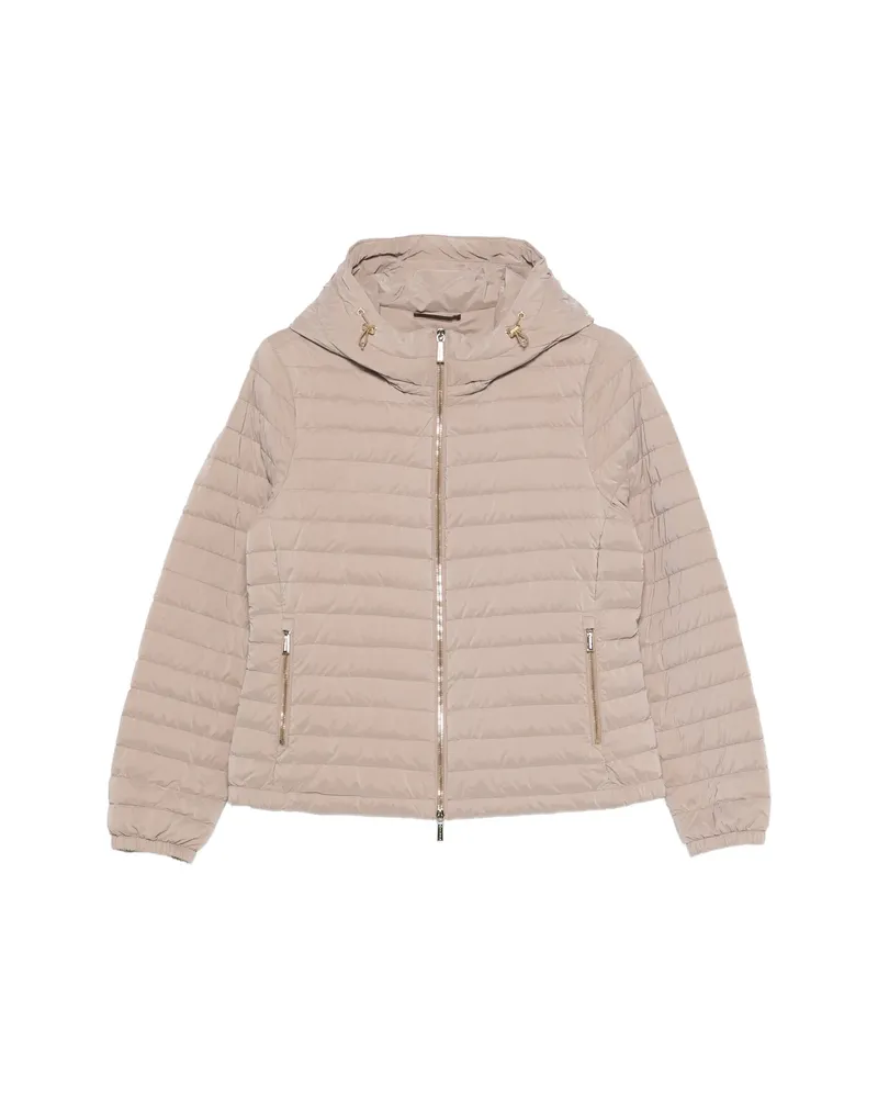MOORER Hooded Zip-up Jacket Neutrals