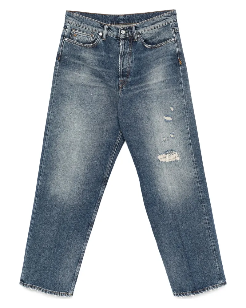 nine:inthe:morning Distressed Frayed Jeans Blue