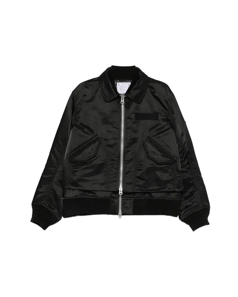 Sacai Long-sleeve Zip-fastening Jacket Black