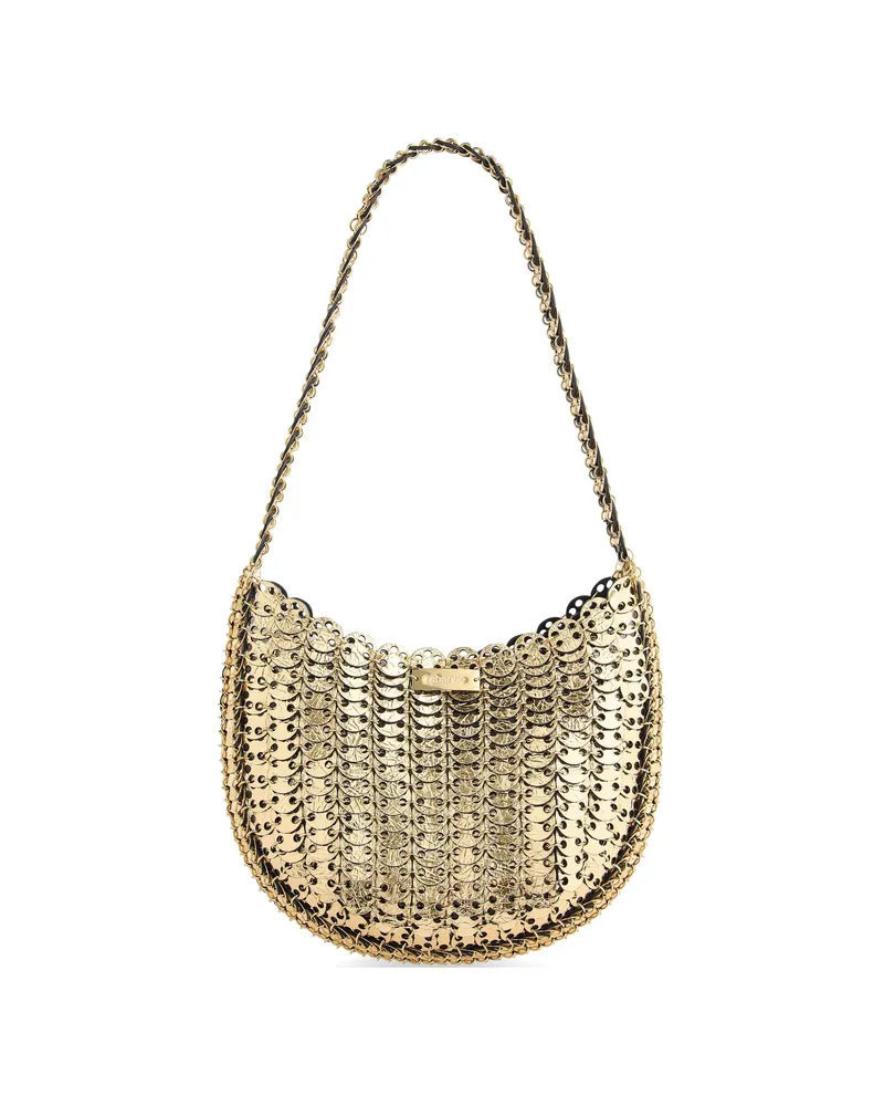 Paco Rabanne Moon Reversible Leather Shoulder Bag Black