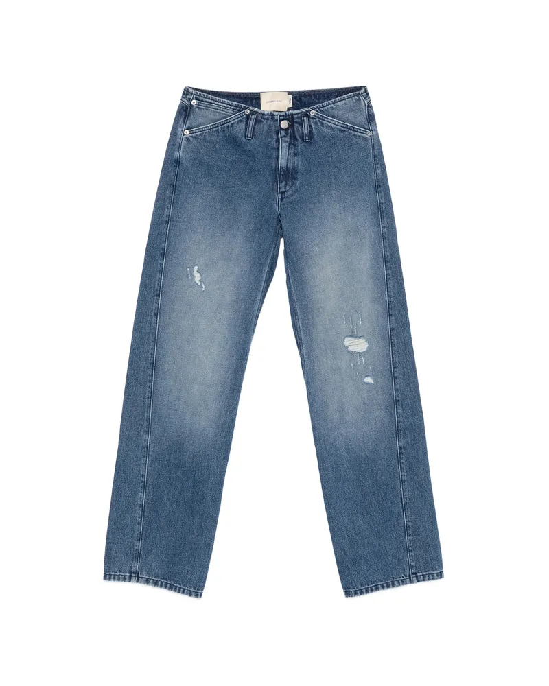 Paloma Wool Lonati Distressed-detail Wide-leg Jeans Blue